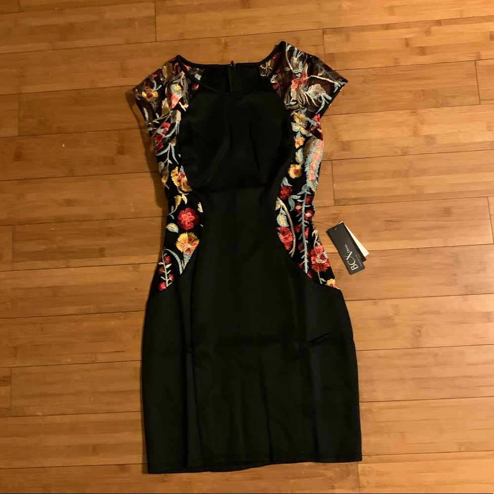 Brand new floral black dress